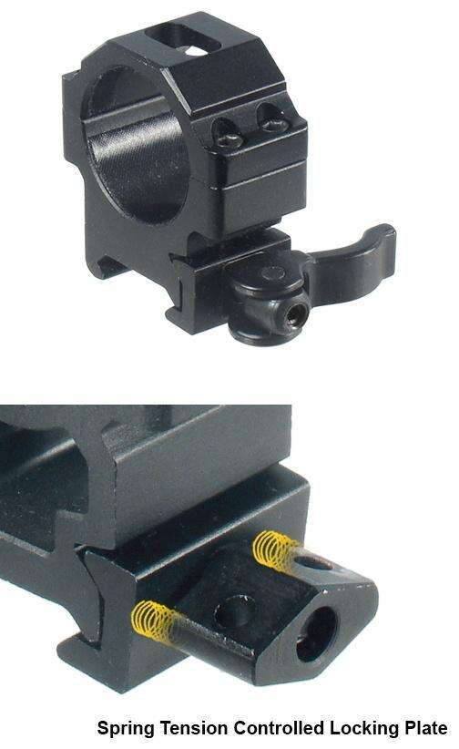 Scope Mounts Leapers Inc.   UTG Ready Series UTG MAX LE QD PIC RINGS 2PC 30MM LOW